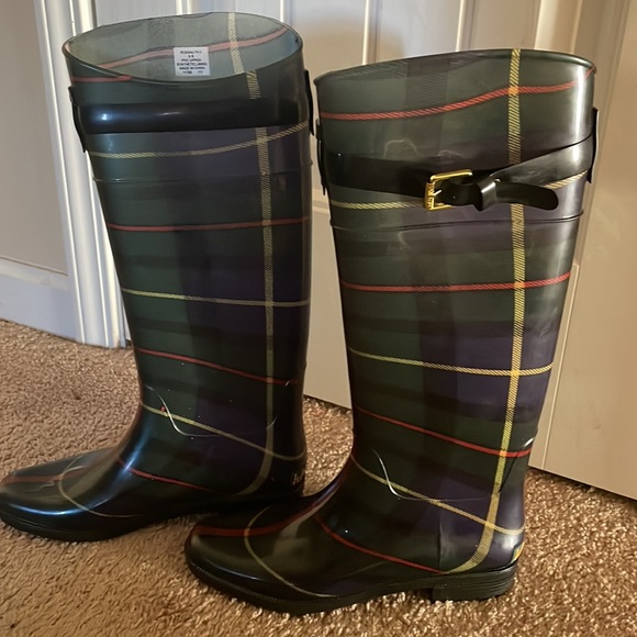 High Calf Plaid Ralph Lauren Rain Boots. - Picture 6 of 6